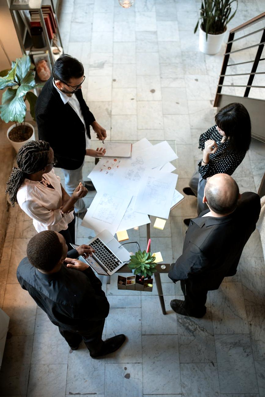 Team meeting discussing cybersecurity solutions